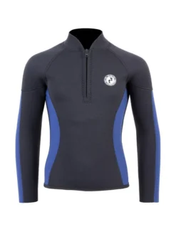 Two Bare Feet Junior Perspective Half Zip 2.5mm Wetsuit Jacket And Shorts Set (Black/Blue) 12 Two Bare Feet Junior Perspective Half Zip 2.5mm Wetsuit Jacket And Shorts Set (Black/Blue) -Surfboards Sales kids perspective half zip jacket black blue denim vista shorts 5