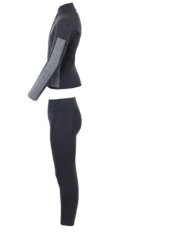 Two Bare Feet Junior Perspective Half Zip 2.5mm Wetsuit Jacket And Pants Set (Black/Grey) -Surfboards Sales kids perspective half zip jacket black delta vista pants 4