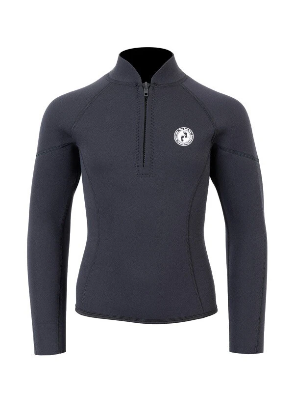 Two Bare Feet Junior Perspective Half Zip 2.5mm Wetsuit Jacket (Black) 1 Two Bare Feet Junior Perspective Half Zip 2.5mm Wetsuit Jacket (Black)