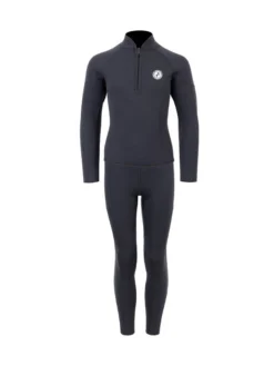 Two Bare Feet Junior Perspective Half Zip 2.5mm Wetsuit Jacket And Pants Set (Black)