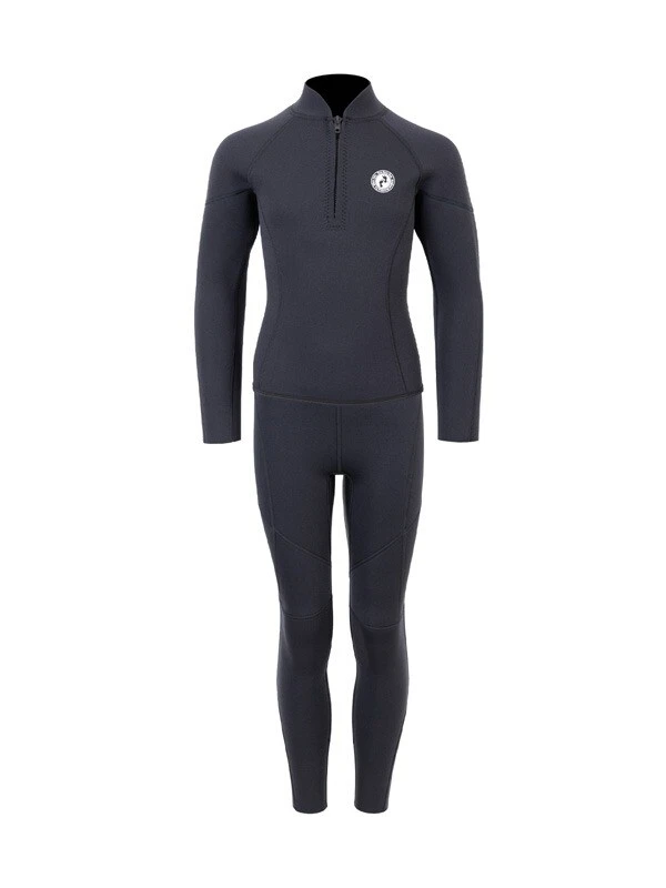 Two Bare Feet Junior Perspective Half Zip 2.5mm Wetsuit Jacket And Pants Set (Black) 1 Two Bare Feet Junior Perspective Half Zip 2.5mm Wetsuit Jacket And Pants Set (Black)