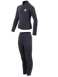 Two Bare Feet Junior Perspective Half Zip 2.5mm Wetsuit Jacket And Pants Set (Black) 10 Two Bare Feet Junior Perspective Half Zip 2.5mm Wetsuit Jacket And Pants Set (Black) -Surfboards Sales kids perspective half zip jacket black vista pants 3