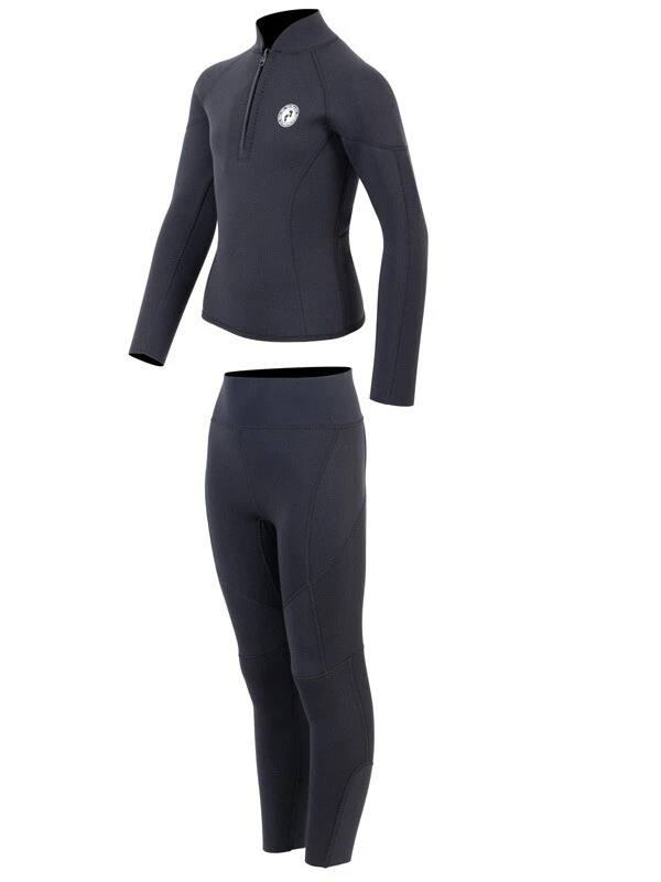 Two Bare Feet Junior Perspective Half Zip 2.5mm Wetsuit Jacket And Pants Set (Black) 3 Two Bare Feet Junior Perspective Half Zip 2.5mm Wetsuit Jacket And Pants Set (Black) - Image 3