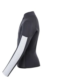 Two Bare Feet Junior Perspective Half Zip 2.5mm Wetsuit Jacket (Black/Grey/Grey) -Surfboards Sales kids prespective half zip jacket black grey grey 3