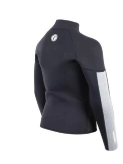 Two Bare Feet Junior Perspective Half Zip 2.5mm Wetsuit Jacket (Black/Grey/Grey) -Surfboards Sales kids prespective half zip jacket black grey grey 6