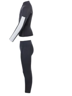 Two Bare Feet Junior Perspective Half Zip 2.5mm Wetsuit Jacket And Pants Set (Black/Grey/Grey) -Surfboards Sales kids prespective half zip jacket black grey grey vista pants 4