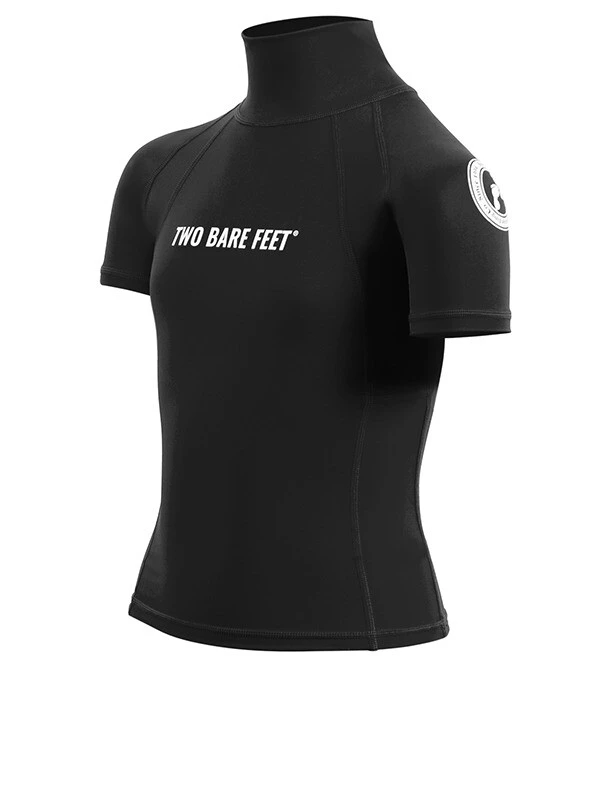 Two Bare Feet Junior "Logo" Short Sleeve Rash Vest (Black) 2 Two Bare Feet Junior "Logo" Short Sleeve Rash Vest (Black) - Image 2