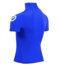 Two Bare Feet Junior "Logo" Short Sleeve Rash Vest (Blue) -Surfboards Sales kids short sleeve blue 4