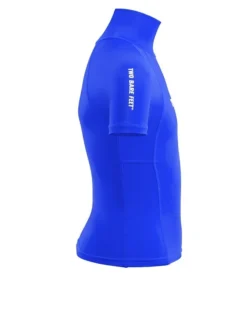 Two Bare Feet Junior "Logo" Short Sleeve Rash Vest (Blue) -Surfboards Sales kids short sleeve blue 7