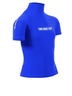 Two Bare Feet Junior "Logo" Short Sleeve Rash Vest (Blue) -Surfboards Sales kids short sleeve blue 8