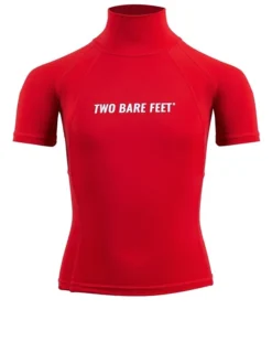 Two Bare Feet Junior "Logo" Short Sleeve Rash Vest (Red)