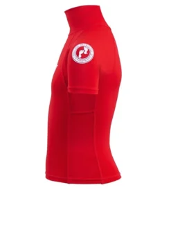 Two Bare Feet Junior "Logo" Short Sleeve Rash Vest (Red) -Surfboards Sales kids short sleeve red 3