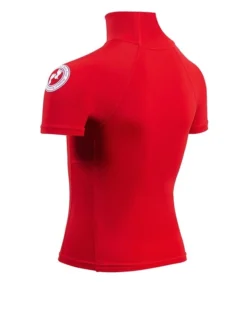 Two Bare Feet Junior "Logo" Short Sleeve Rash Vest (Red) -Surfboards Sales kids short sleeve red 4