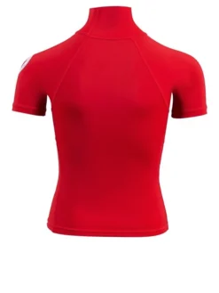 Two Bare Feet Junior "Logo" Short Sleeve Rash Vest (Red) -Surfboards Sales kids short sleeve red 5