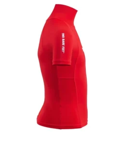 Two Bare Feet Junior "Logo" Short Sleeve Rash Vest (Red) -Surfboards Sales kids short sleeve red 7