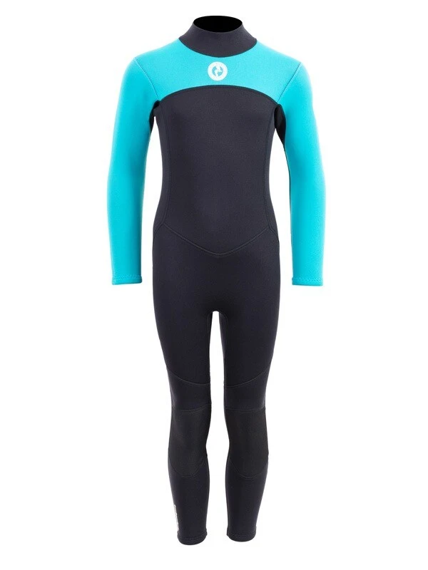Two Bare Feet Thunderclap 2.5mm Junior Wetsuit (Aqua / Black) 1 Two Bare Feet Thunderclap 2.5mm Junior Wetsuit (Aqua / Black)