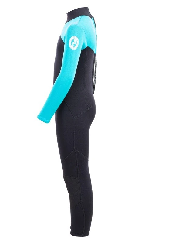 Two Bare Feet Thunderclap 2.5mm Junior Wetsuit (Aqua / Black) 3 Two Bare Feet Thunderclap 2.5mm Junior Wetsuit (Aqua / Black) - Image 3