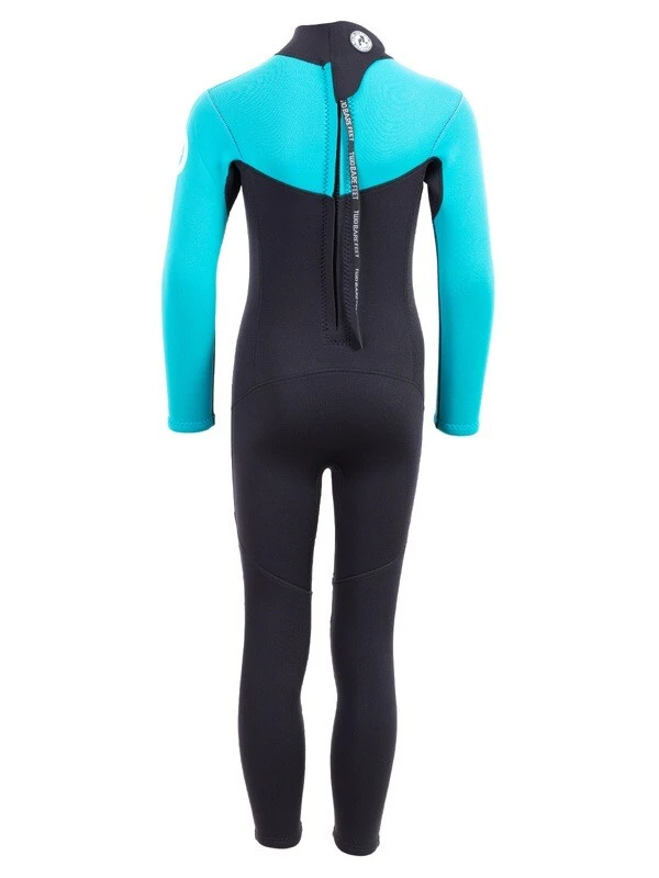 Two Bare Feet Thunderclap 2.5mm Junior Wetsuit (Aqua / Black) 5 Two Bare Feet Thunderclap 2.5mm Junior Wetsuit (Aqua / Black) - Image 5