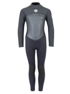 Two Bare Feet Thunderclap Pro 3/2mm Junior Wetsuit (Black / Dark Grey)