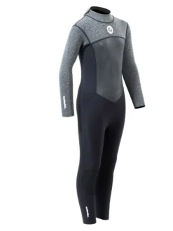 Two Bare Feet Thunderclap Pro 4/3mm Junior Winter Wetsuit (Black / Delta Grey) -Surfboards Sales kids thunderclap pro 4.3 grey 8