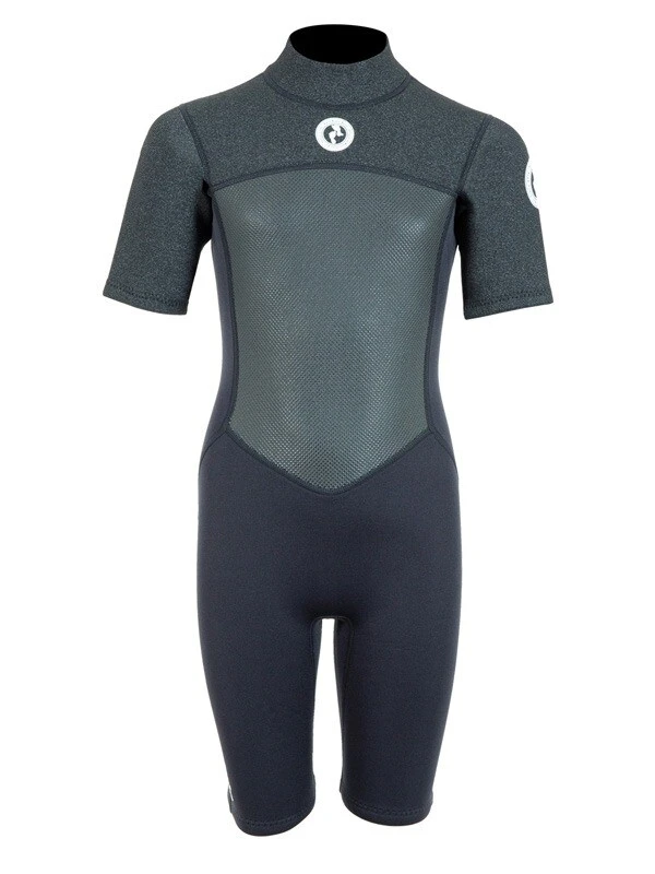 Two Bare Feet Thunderclap Pro 3/2mm Junior Shorty Wetsuit (Black/Dark Grey) 1 Two Bare Feet Thunderclap Pro 3/2mm Junior Shorty Wetsuit (Black/Dark Grey)