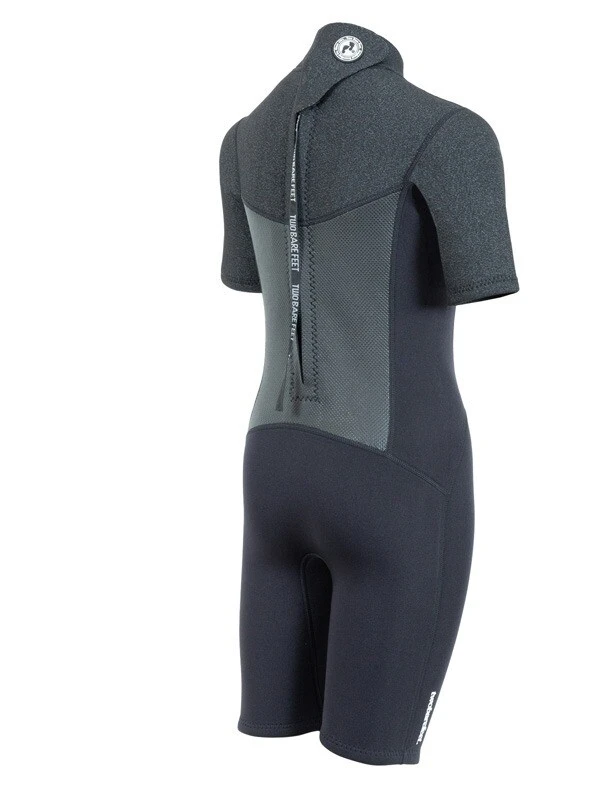 Two Bare Feet Thunderclap Pro 3/2mm Junior Shorty Wetsuit (Black/Dark Grey) 6 Two Bare Feet Thunderclap Pro 3/2mm Junior Shorty Wetsuit (Black/Dark Grey) - Image 6