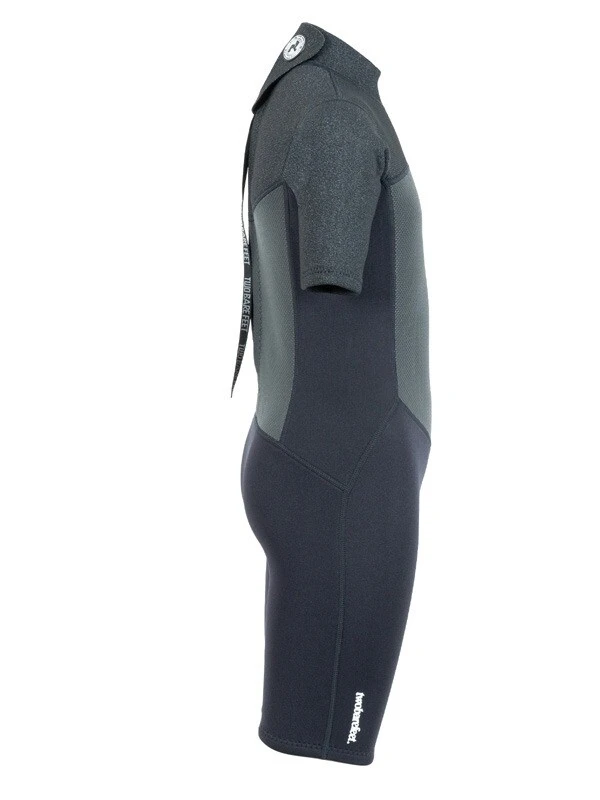 Two Bare Feet Thunderclap Pro 3/2mm Junior Shorty Wetsuit (Black/Dark Grey) 7 Two Bare Feet Thunderclap Pro 3/2mm Junior Shorty Wetsuit (Black/Dark Grey) - Image 7