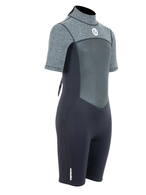 Two Bare Feet Thunderclap Pro 3/2mm Junior Shorty Wetsuit (Black/Delta Grey) 8 Two Bare Feet Thunderclap Pro 3/2mm Junior Shorty Wetsuit (Black/Delta Grey) - Image 8