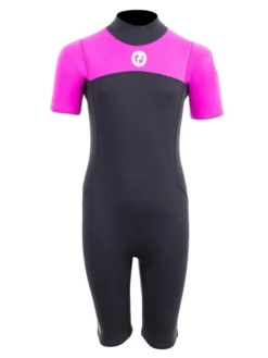Two Bare Feet Thunderclap 2.5mm Junior Shorty Wetsuit (Pink / Black)