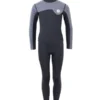 Two Bare Feet Junior Aspect Fleece Lined Zipless Thermal 2.5mm Superstretch Wetsuit Top & Pants Set (Black/Grey Stripes)