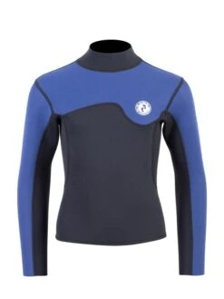 Two Bare Feet Junior Aspect Fleece Lined Zipless Thermal 2.5mm Superstretch Wetsuit Top & Pants Set (Black/Blue) -Surfboards Sales kq9jcv q