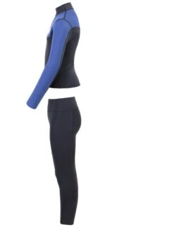 Two Bare Feet Junior Aspect Fleece Lined Zipless Thermal 2.5mm Superstretch Wetsuit Top & Pants Set (Black/Blue) -Surfboards Sales kq9jcv r