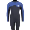 Two Bare Feet Junior Aspect Fleece Lined Zipless Thermal 2.5mm Superstretch Wetsuit Top & Shorts Set (Black/Blue)