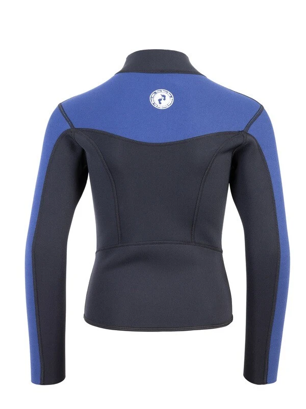 Two Bare Feet Junior Aspect Fleece Lined Zipless Thermal 2.5mm Superstretch Wetsuit Top & Shorts Set (Black/Blue) 6 Two Bare Feet Junior Aspect Fleece Lined Zipless Thermal 2.5mm Superstretch Wetsuit Top & Shorts Set (Black/Blue) - Image 6