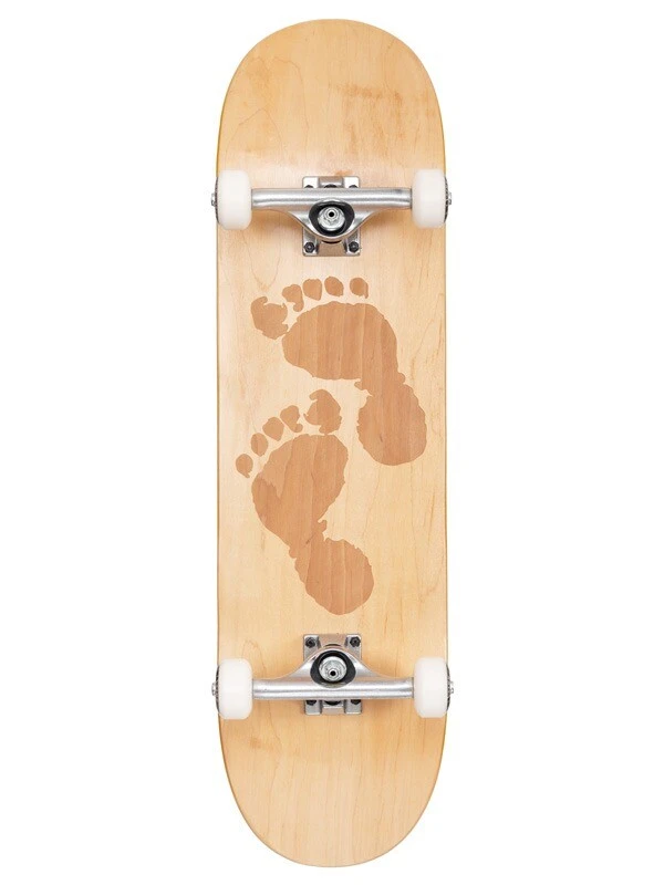 Two Bare Feet 8.5" Laser Logo Canadian Maple Complete Skateboard 1 Two Bare Feet 8.5" Laser Logo Canadian Maple Complete Skateboard