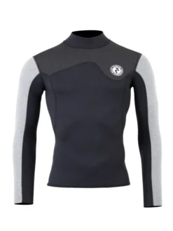 Two Bare Feet Mens Aspect Fleece Lined Zipless Thermal 2.5mm Superstretch Wetsuit Top & Shorts Set (Black/Grey/Grey) -Surfboards Sales m0v21b 5