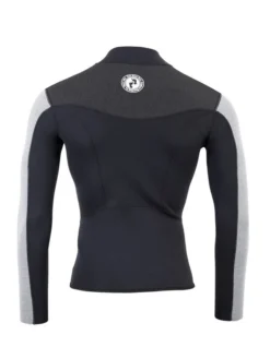 Two Bare Feet Mens Aspect Fleece Lined Zipless Thermal 2.5mm Superstretch Wetsuit Top & Shorts Set (Black/Grey/Grey) -Surfboards Sales m0v21b 6