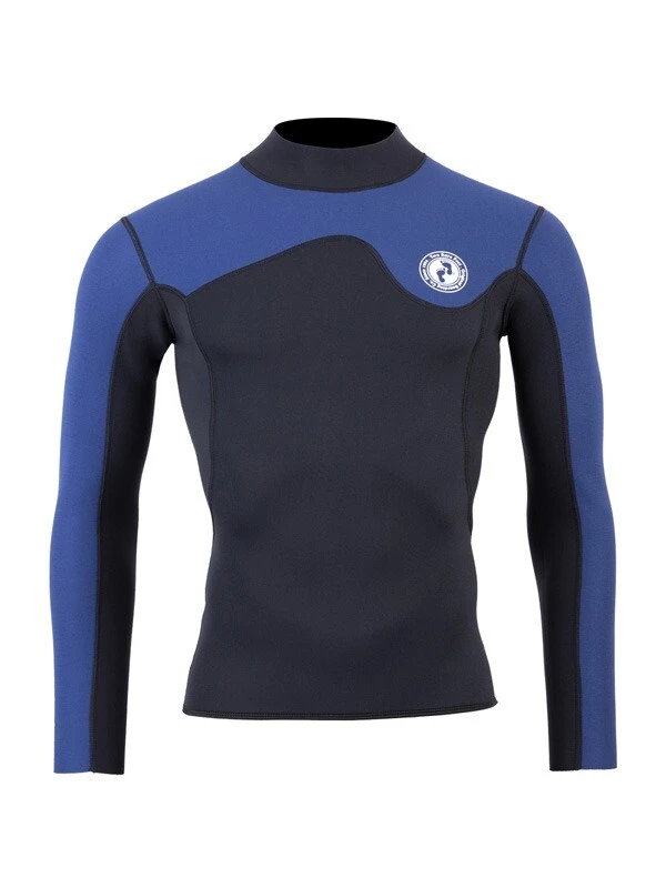 Two Bare Feet Mens Aspect Fleece Lined Zipless Thermal 2.5mm Superstretch Wetsuit Top & Pants Set (Black/Blue) 5 Two Bare Feet Mens Aspect Fleece Lined Zipless Thermal 2.5mm Superstretch Wetsuit Top & Pants Set (Black/Blue) - Image 5