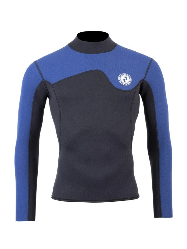 Two Bare Feet Mens Aspect Back Zip 2.5mm Wetsuit Jacket (Black/Blue) 1 Two Bare Feet Mens Aspect Back Zip 2.5mm Wetsuit Jacket (Black/Blue)