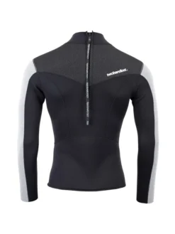 Two Bare Feet Mens Aspect Back Zip 2.5mm Wetsuit Jacket (Black/Grey/Grey) -Surfboards Sales mens aspect back zip jacket black grey grey 5