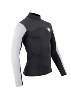 Two Bare Feet Mens Aspect Back Zip 2.5mm Wetsuit Jacket (Black/Grey/Grey) -Surfboards Sales mens aspect back zip jacket black grey grey 8