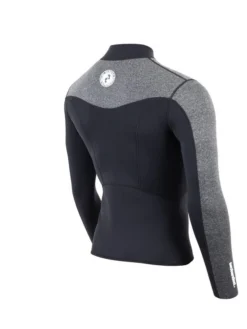Two Bare Feet Mens Aspect Fleece Lined Zipless Thermal 2.5mm Superstretch Wetsuit Top (Black/Grey) -Surfboards Sales mens aspect fleece lined thermal top black delta 6