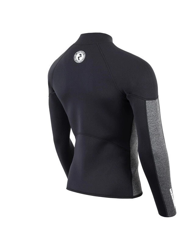 Two Bare Feet Perspective Full Zip 2.5mm Wetsuit Jacket (Black/Grey) 6 Two Bare Feet Perspective Full Zip 2.5mm Wetsuit Jacket (Black/Grey) - Image 6