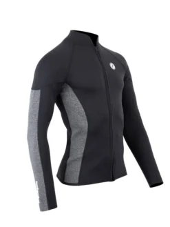 Two Bare Feet Perspective Full Zip 2.5mm Wetsuit Jacket (Black/Grey) 15 Two Bare Feet Perspective Full Zip 2.5mm Wetsuit Jacket (Black/Grey) -Surfboards Sales mens aspect fleece lined thermal top black delta 8 2