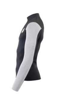 Two Bare Feet Mens Aspect Fleece Lined Zipless Thermal 2.5mm Superstretch Wetsuit Top (Black/Grey/Grey) -Surfboards Sales mens aspect fleece lined thermal top black grey grey 3