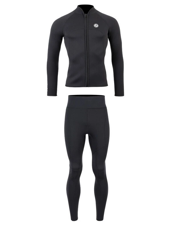 Two Bare Feet Mens Heritage Full Zip 3mm Wetsuit Jacket & Pants Set (Black) 2 Two Bare Feet Mens Heritage Full Zip 3mm Wetsuit Jacket & Pants Set (Black) - Image 2