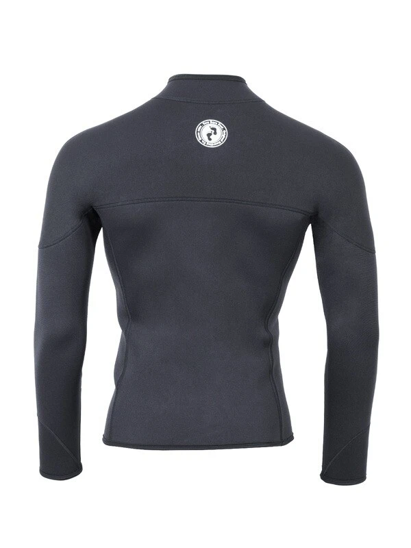 Two Bare Feet Mens Heritage 3mm Half Zip Long Sleeve Wetsuit Jacket (Black) - Image 5