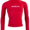 Two Bare Feet Adults Long Sleeve Rash Vest (Red)