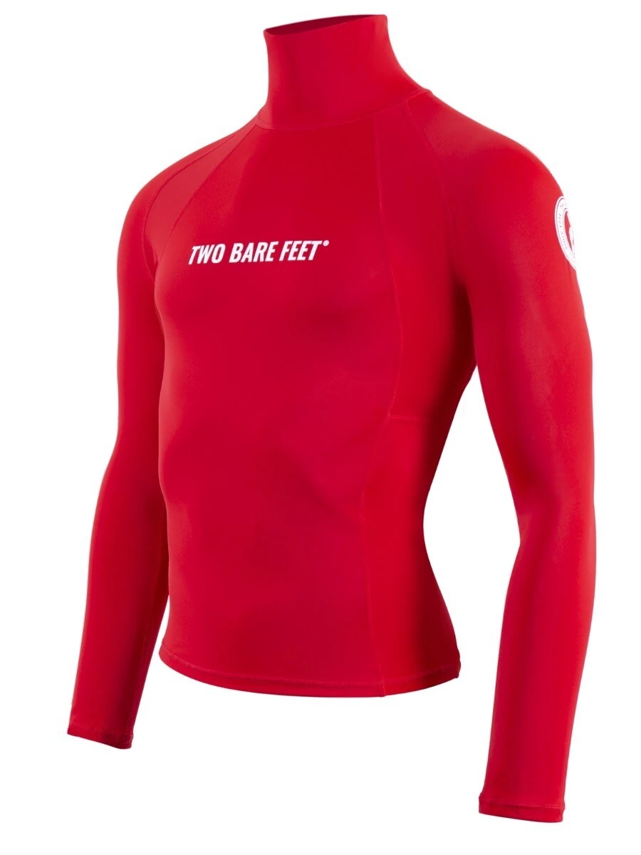Two Bare Feet Adults Long Sleeve Rash Vest (Red) 2 Two Bare Feet Adults Long Sleeve Rash Vest (Red) - Image 2