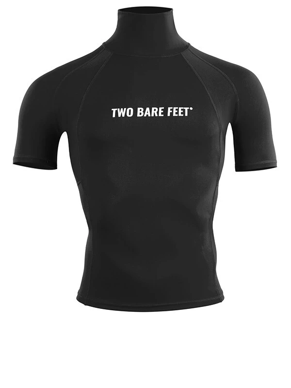 Two Bare Feet Adults Short Sleeve Rash Vest (Black) 1 Two Bare Feet Adults Short Sleeve Rash Vest (Black)